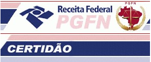 Certidão Negativa - Federal